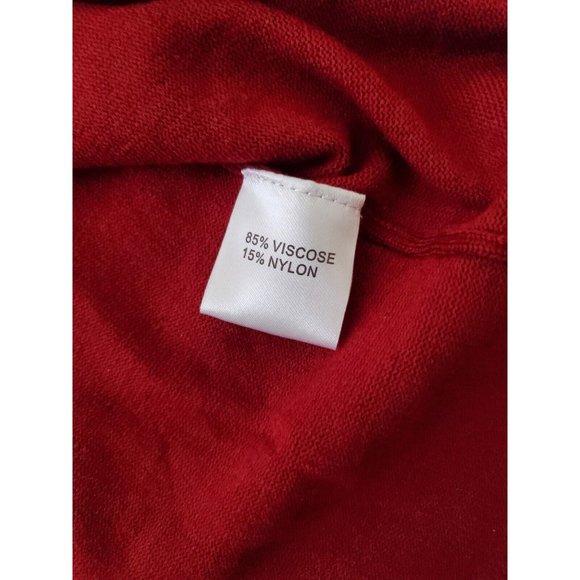 Patty Boutik Tie Around Knit Dress Deep Red Womens Long Sleeve V neck NWT Sz S - Picture 4 of 5